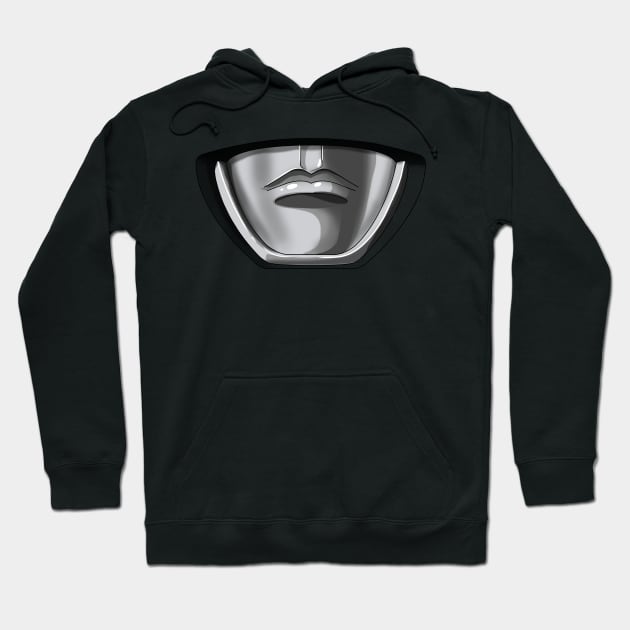 Mighty Morphin Power Mask BLACK Hoodie by BossFightMAM